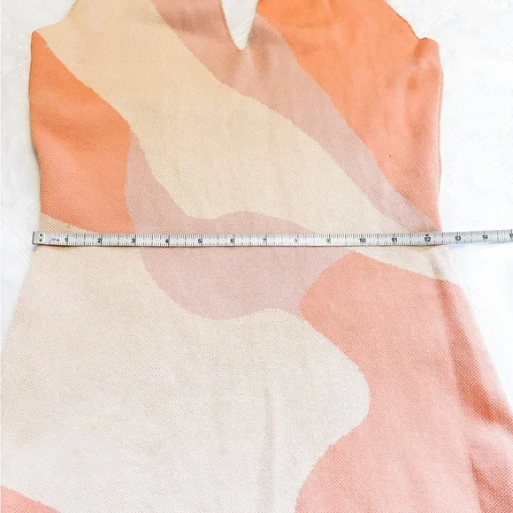 Superdown Elliot Halter Mini Dress Orange‎ Multi Size M - Picture 8 of 8